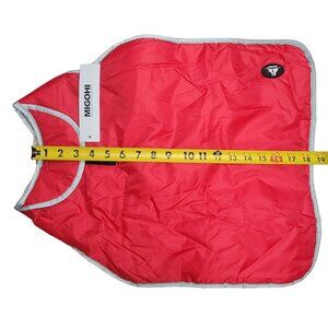 Dog Pet Reflective Rain Jacket LG Fleece Lined Adjustable Waterproof Windproof